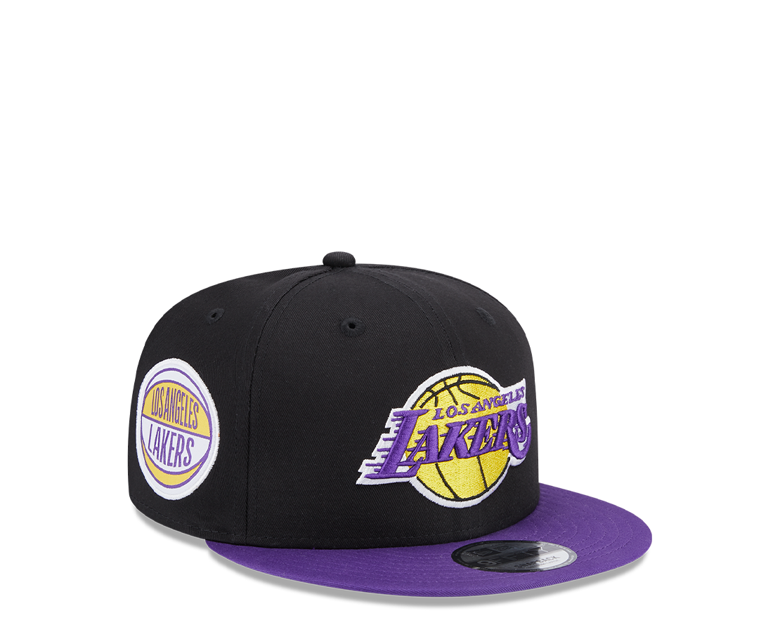 New Era LA Lakers Team Side Patch Black 9FIFTY Snapback PR/ROXO - 60364386E-267
